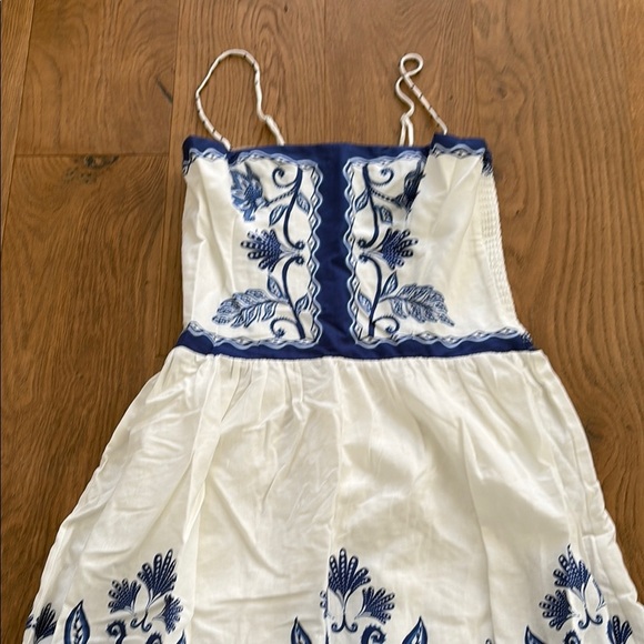 FARM Rio White and Blue Midi Dress - Picture 2 of 7